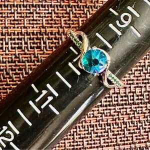 Elegant Blue Turquoise and Silver Women's Ring